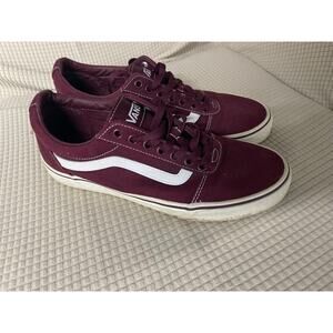 Vans mens 8.5 burgundy skate shoes